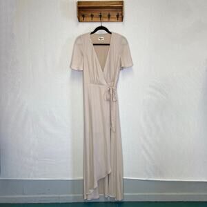 Show Me‎ Your Mumu | Nude Maxi Wrap Dress Medium long